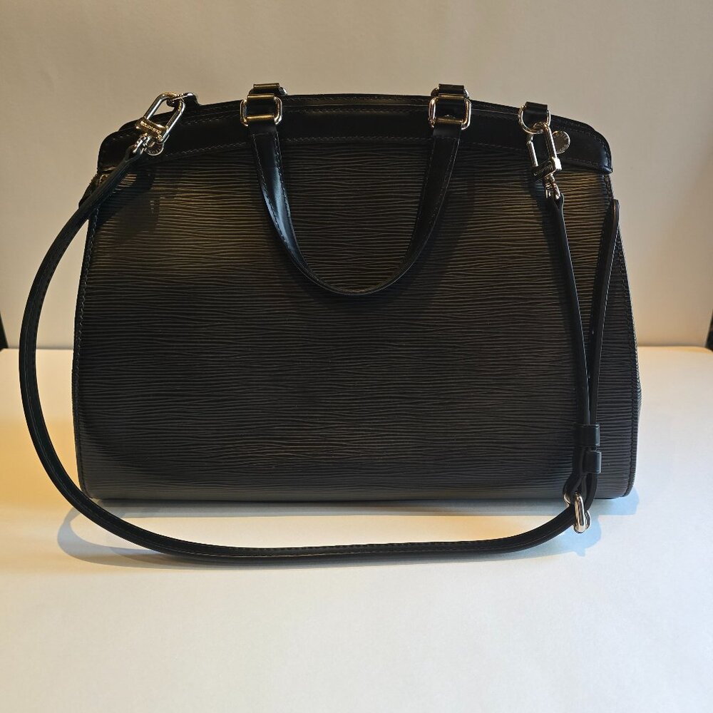 LOUIS VUITTON Louis Vuitton Black Epi Leather Brea MM Bag